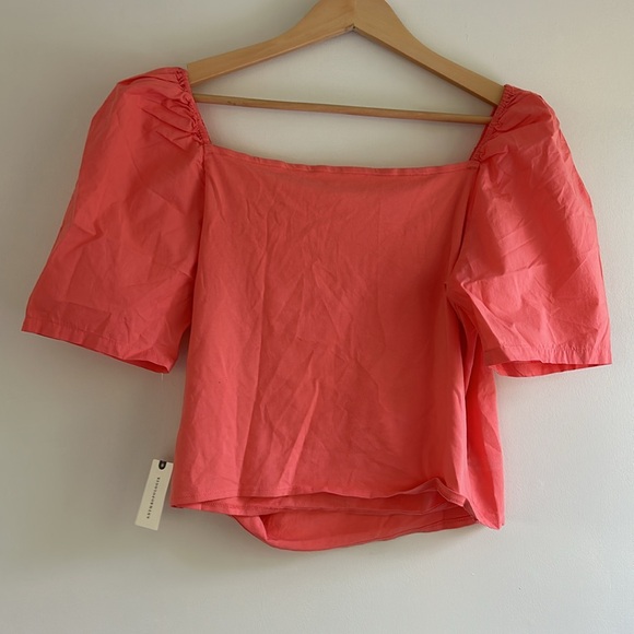 NWT By Anthropologie Puff-Sleeve Wrap Top - Picture 12 of 12